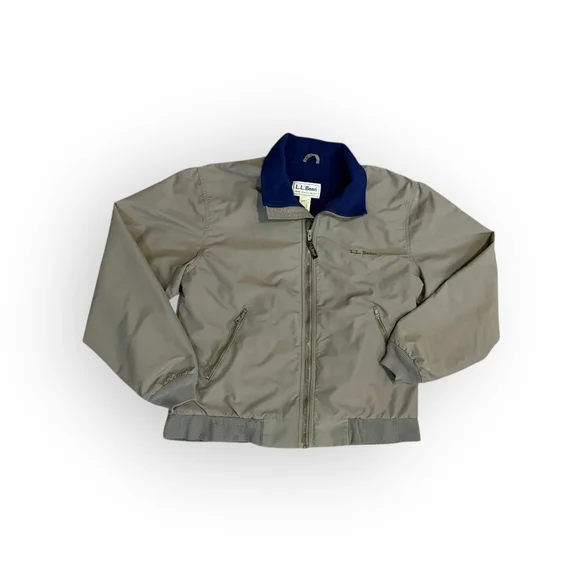 Vintage 90s L.L.Bean Three-Season Jacket Mens Gray Full Zip Fleece Lined Sz M - Picture 5 of 9